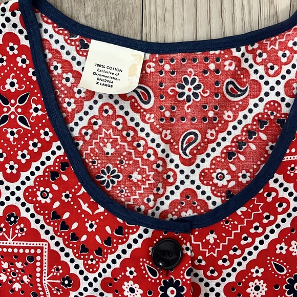 VTG Button Front Smock Apron - Picture 4 of 5